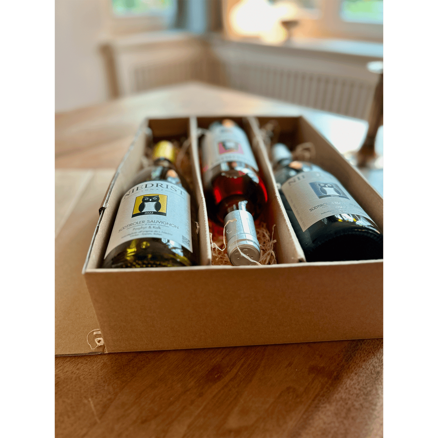 3er Geschenkkarton für Weingeschenke - elegante Geschenkverpackung
