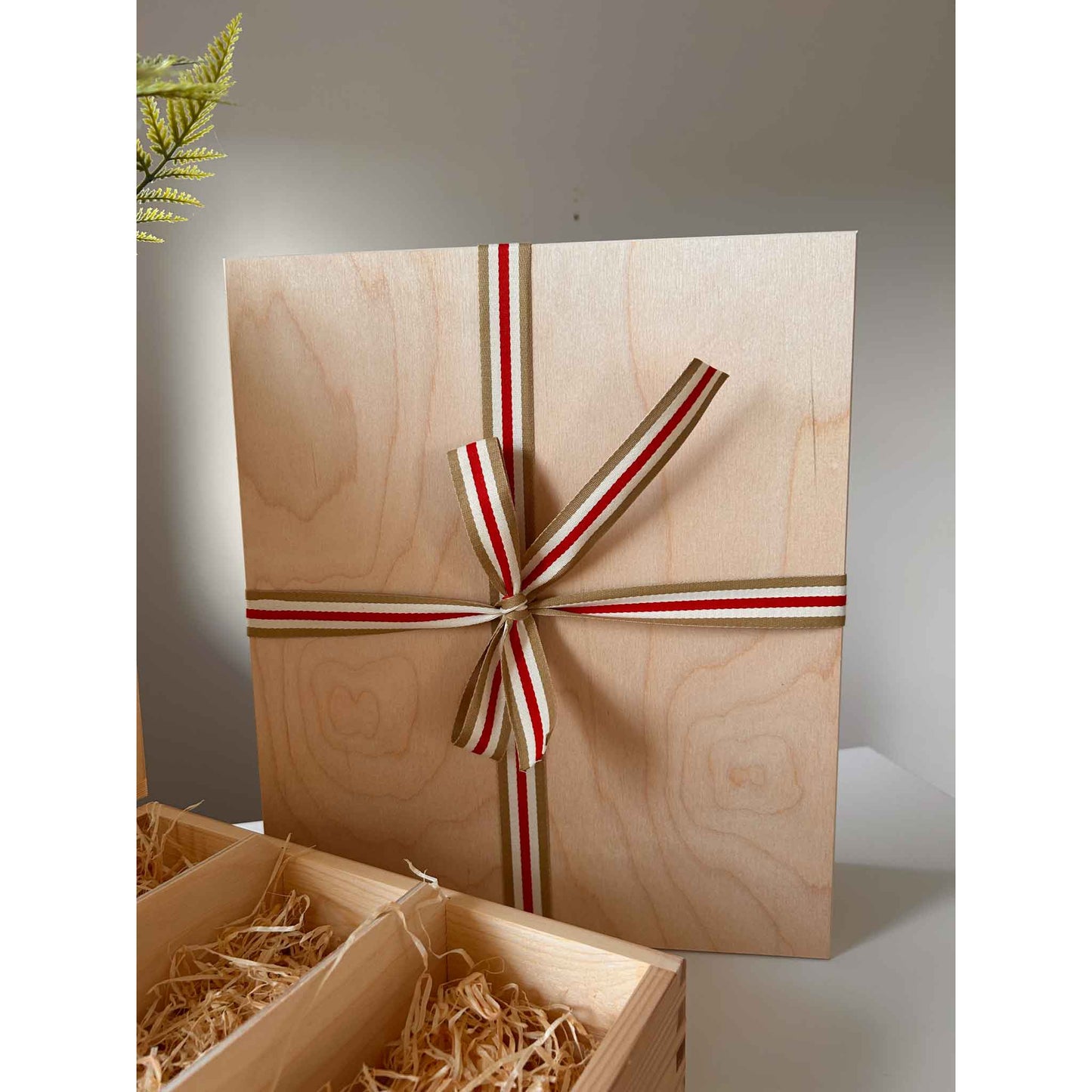 3er Holzbox für Weingeschenke - dekorative Geschenkverpackung aus Holz