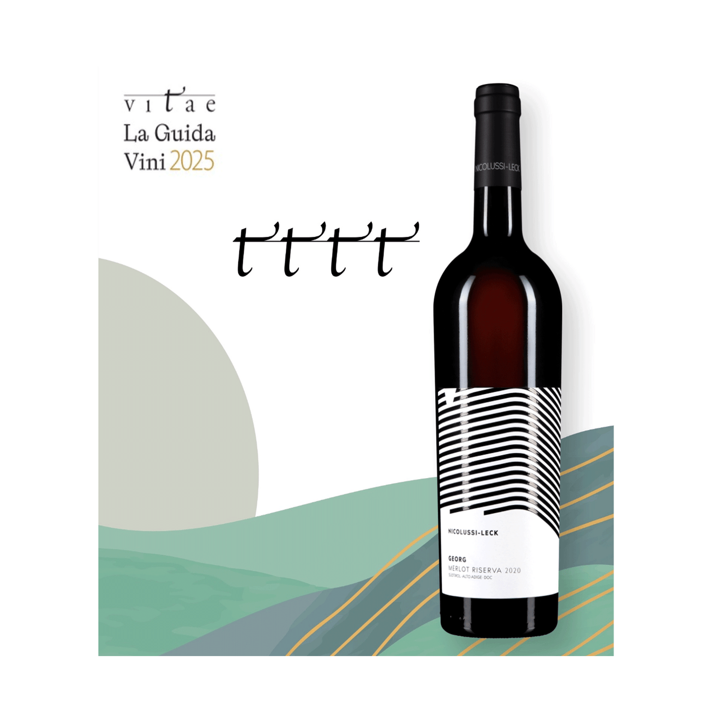 Georg Merlot Riserva Wein aus Südtirol von Jakob Nicolussi-Leck aus Kaltern Etikett Vitae Auszeichnung