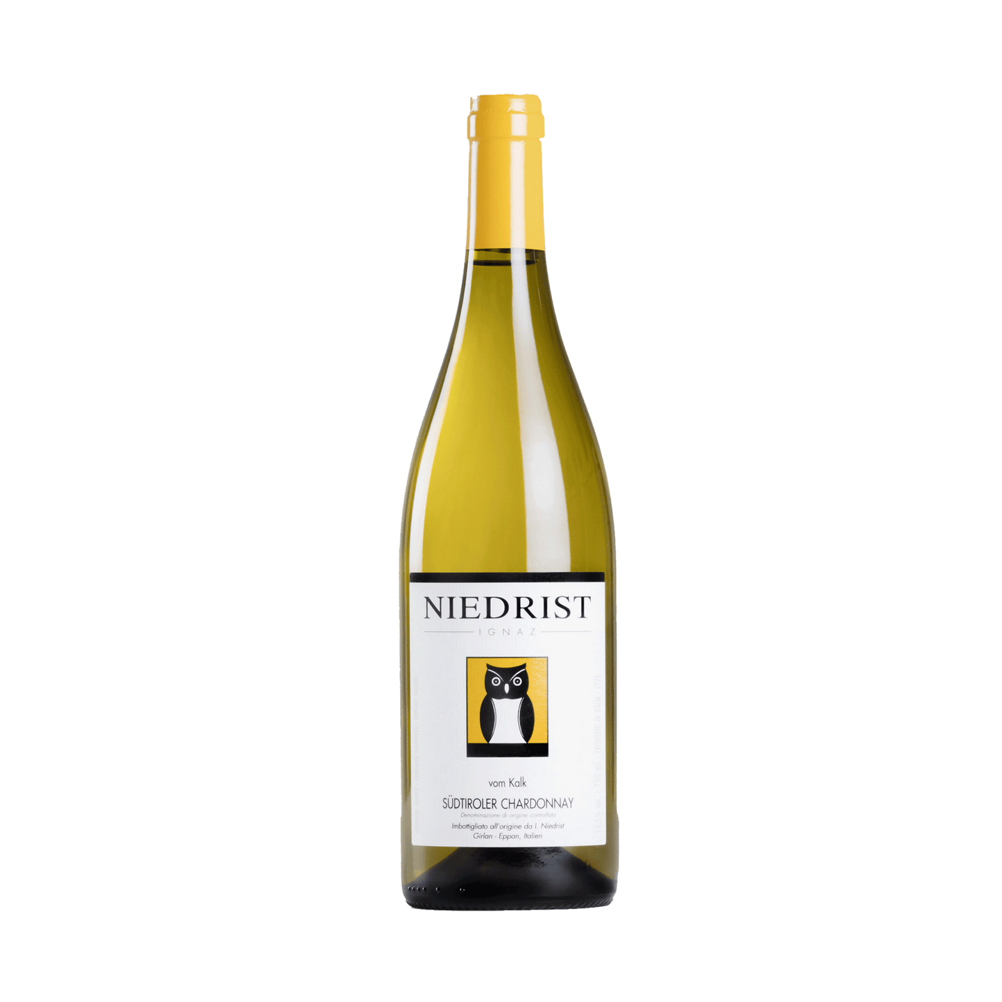 Chardonnay vom Kalk Wein aus Südtirol vom Weingut Ignaz Niedrist in Eppan Girlan