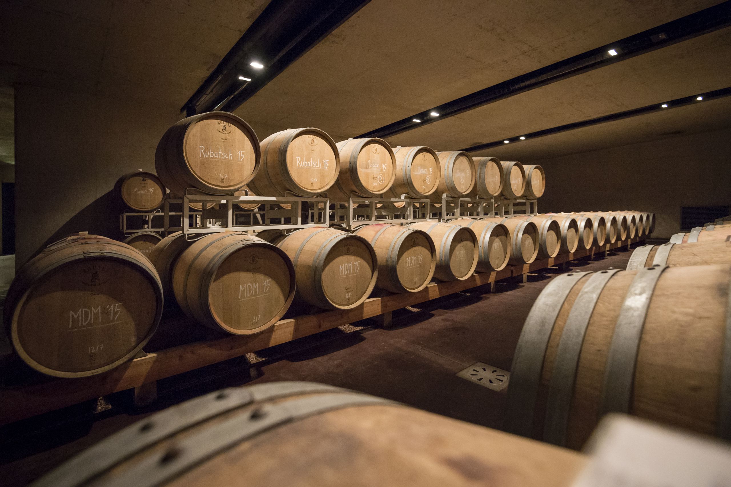 Manincor Weinkeller – Barrique-Fässer aus eigener Eiche