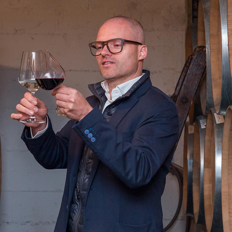 Weingut Peter Sölva - Stephan Sölva in Aktion-Kaltern an der Südtiroler Weinstrasse