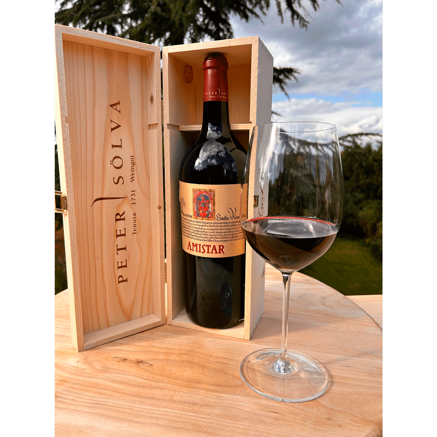 Peter Sölva Amistar Magnum - in edler Holzkiste als Weingeschenk
