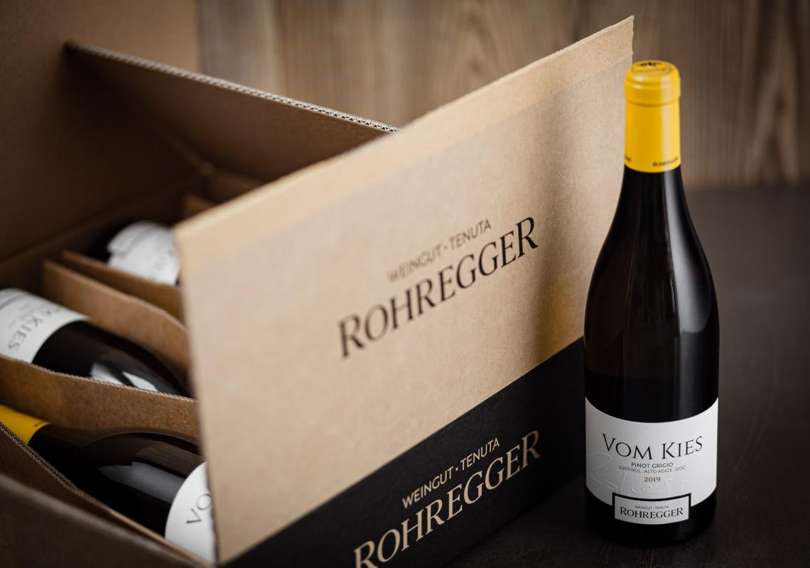 Weingut Rohregger in Eppan-Weinkiste mit 6 Flaschen Grauburgunder vom Kies